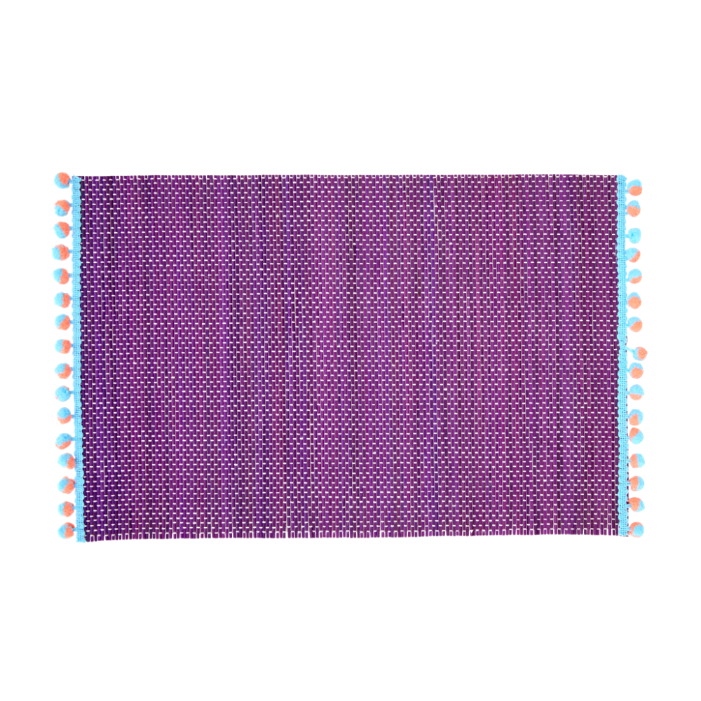 Bamboo Placemats with Pom Pom Decoration By Rice DK